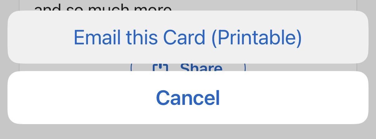 Email this Card option